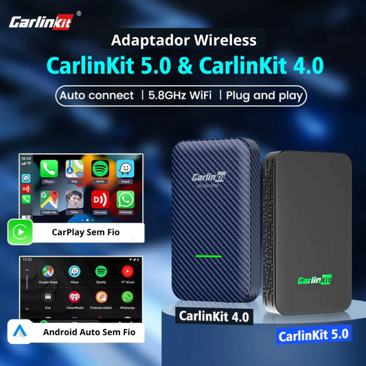 CarlinKit 5.0 & CarlinKit 4.0 Wireless CarPlay e Android Auto